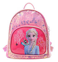 Рюкзак дитячий прогулянковий для дівчинки дошкільний в садочок Холодне серце Frozen Yi Wu Jiayu малиновий