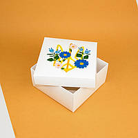 Коробка Подарочная Патриотичная с Гербом 195*195*97 мм Коробочки для свадебного каравая