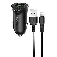 АЗП Hoco Z39 QC3.0 (2USB) + Lightning (Чорний) 1097328 D6P7-2023