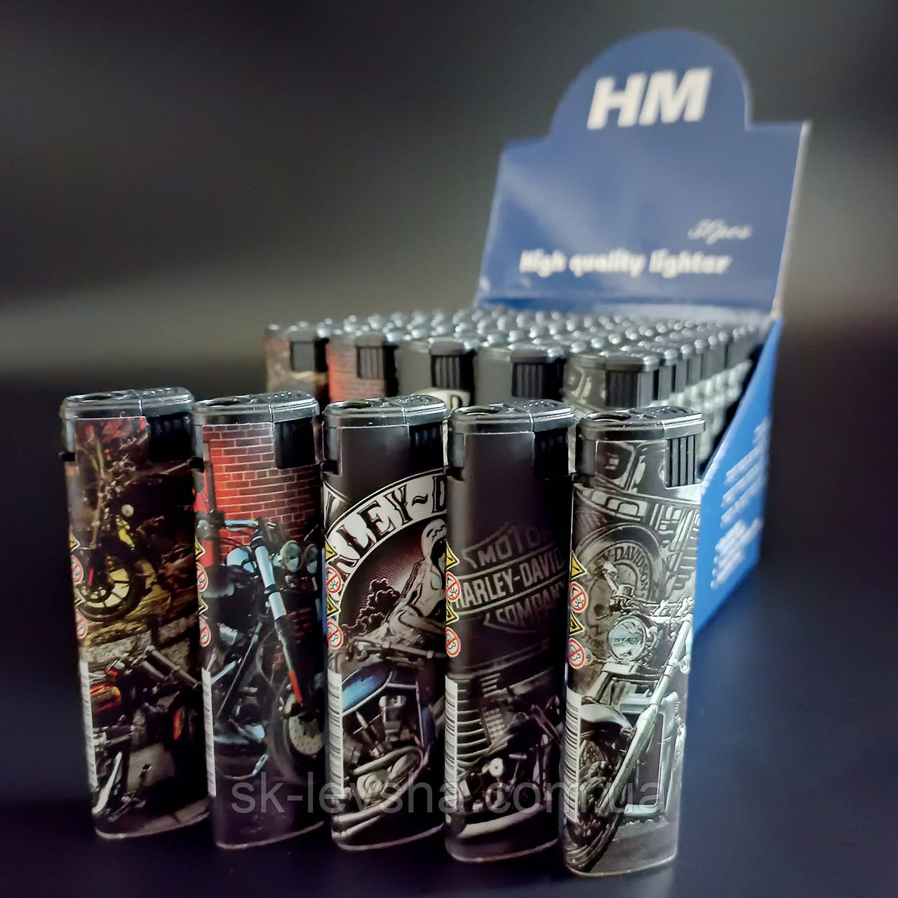 Запальничка п'єзо ТМ HM® Motorbike, турбо, багаторазова, фото 1