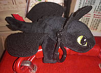 Мягкая игрушка брелок черный дракон дракончик Беззубик приручить дракона