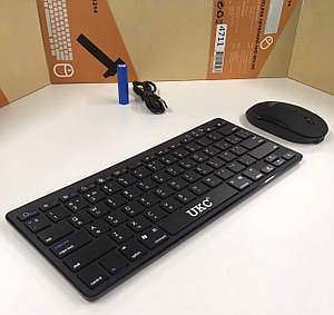 Клавіатура + мишка wireless charge плоска Клавіатура і миша бездротова Комплект для ПК клавіатура і миша