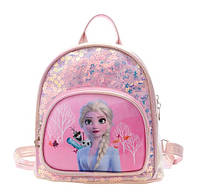 Рюкзак дитячий прогулянковий для дівчинки дошкільний в садочок Холодне серце Frozen Yi Wu Jiayu рожевий