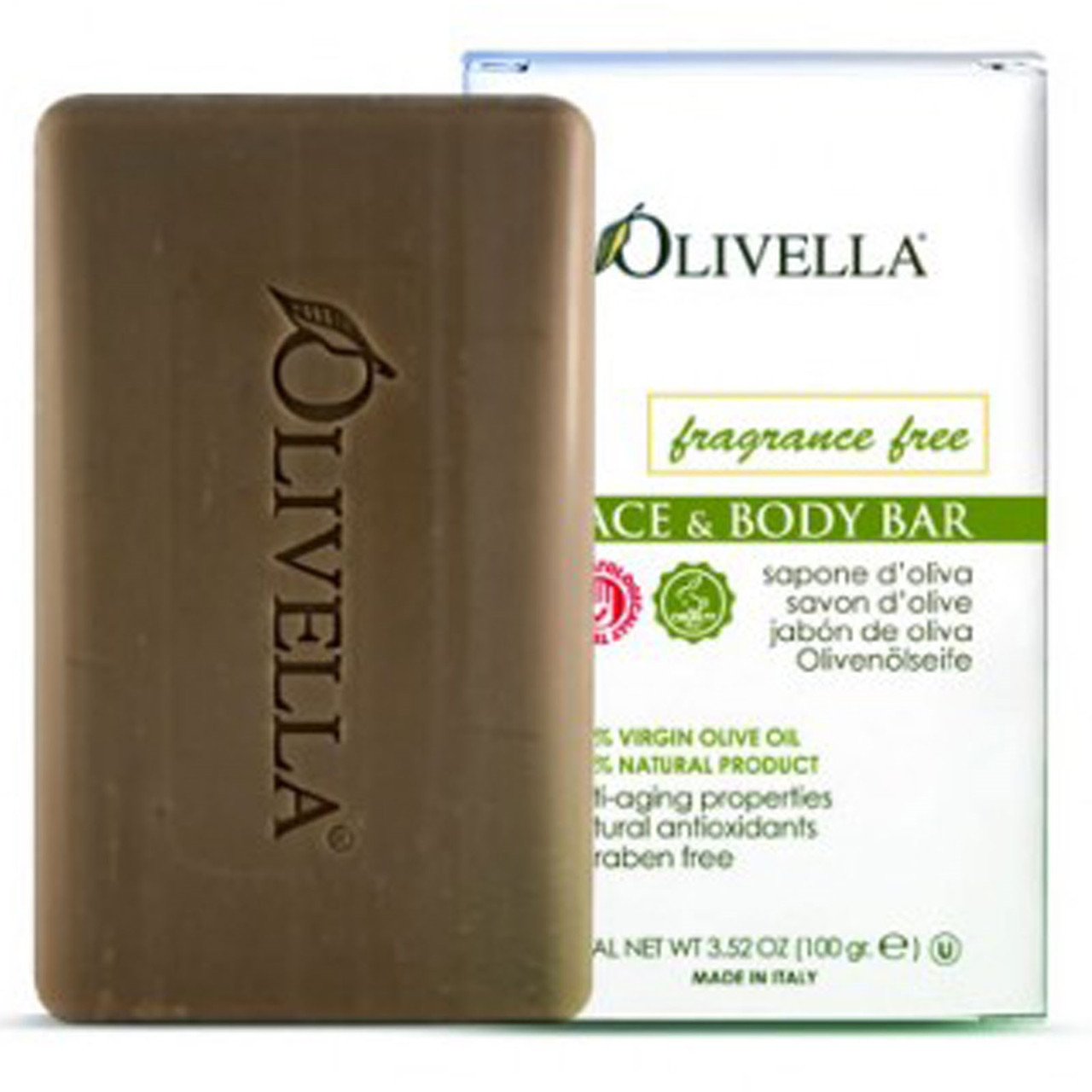 Olivella, Неароматизоване оливкове мило 100 г Зроблено в Італії.