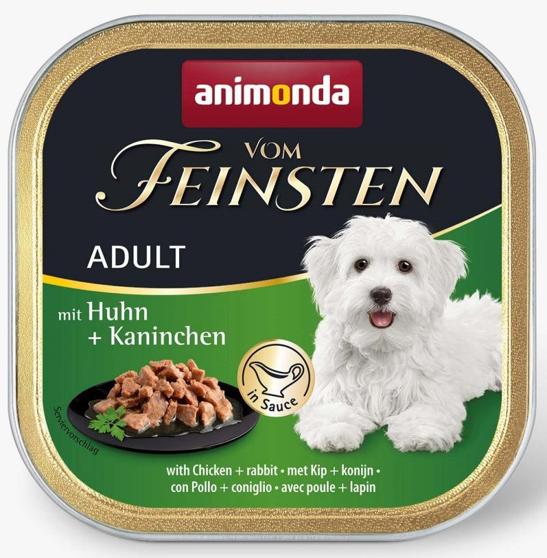 Набір вологого корму для собак з куркою та кроликом Animonda Vom Feinsten Adult with Chicken+rabbit 6 шт*150 г