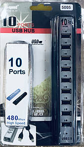 USB-розгалужувач HUB на 10 PORTS ART-5005 220 V (50)
