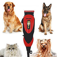 Машинка для стрижки животных от сети Набор для груминга + Расческа и Ножницы для собак и котов GEMEI
