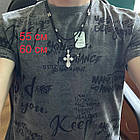 Срібний хрестик з шовковим шнурком зі срібними вставками срібло чорнене 925 проби комплект, фото 9