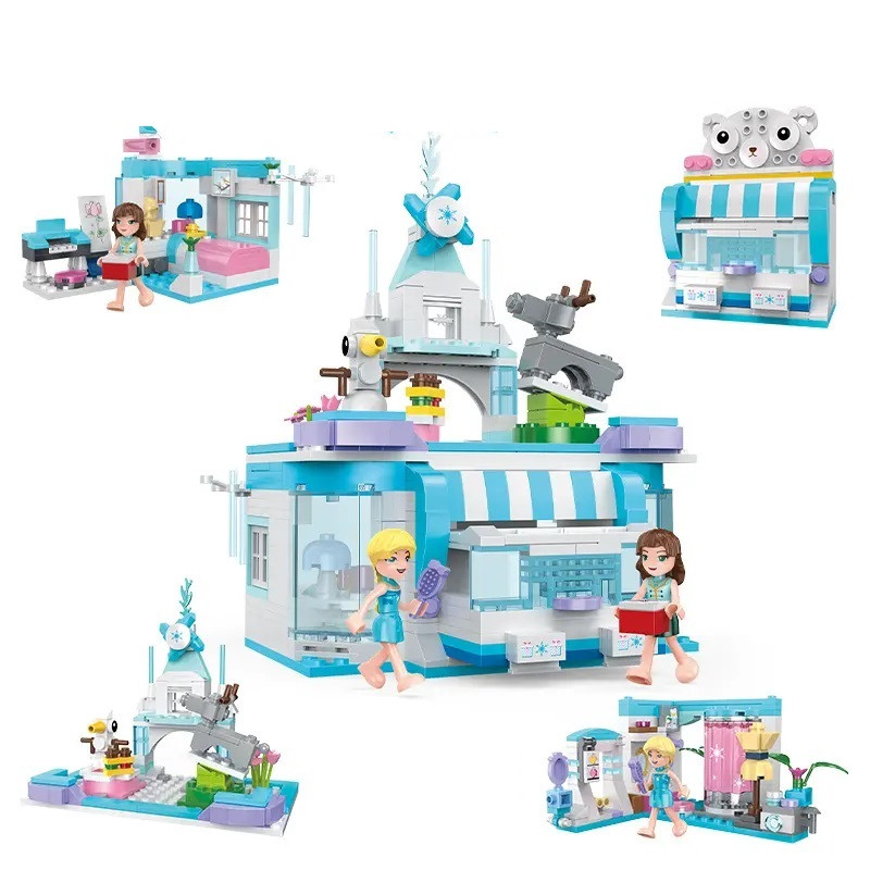 Конструктор Cogo Girls fairy Модний дім 3061, скринька для коштовностей, 4 в 1, 648 дет. блоковий, іграшка
