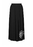 Женская юбка макси больших размеров с узором Букет / 56 58 60 62 64 / прямая длинная макси юбка женская в пол
