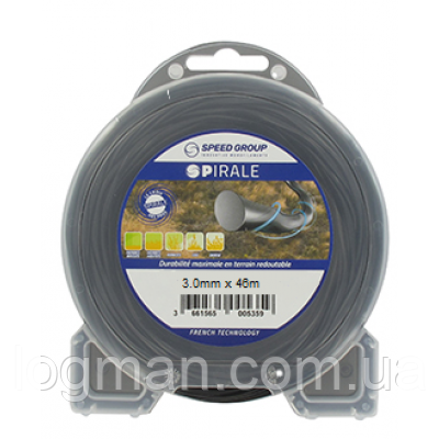 Волосінь для мотокоси SPIRALE Black 3.00 мм x 46 м OLEO-MAC (SPIRALE L)/Ліска Олео-Мак безшумна