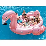 Надувний матрац плавальний острів Intex 57297 "Фламінго" для відпочинку на воді, Чотиримісний надувний пліт