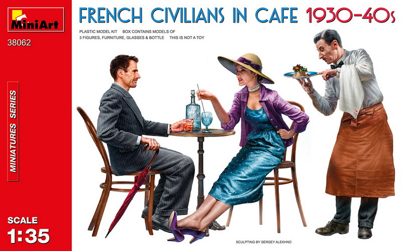Пластикова модель 1/35 Mini-art 38062 French Civilians in Cafe 1930-40s