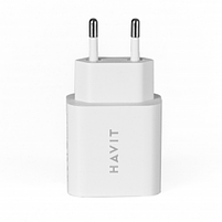 Зарядний пристрій мережевий USB/Type-C QC+PD 20W білий Havit HV-UCP007, фото 5