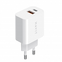 Зарядний пристрій мережевий USB/Type-C QC+PD 20W білий Havit HV-UCP007, фото 4
