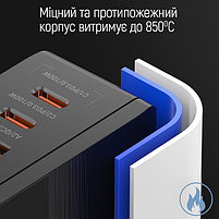 Зарядний пристрій мережевий 2USB/2Type-C 100W чорний GaN ColorWay CW-CHS041PD-BK, фото 7