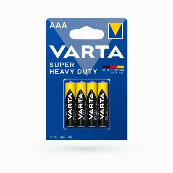 Батарейка сольова AAA/R03 (бл-4шт) VARTA Super Heavy Duty