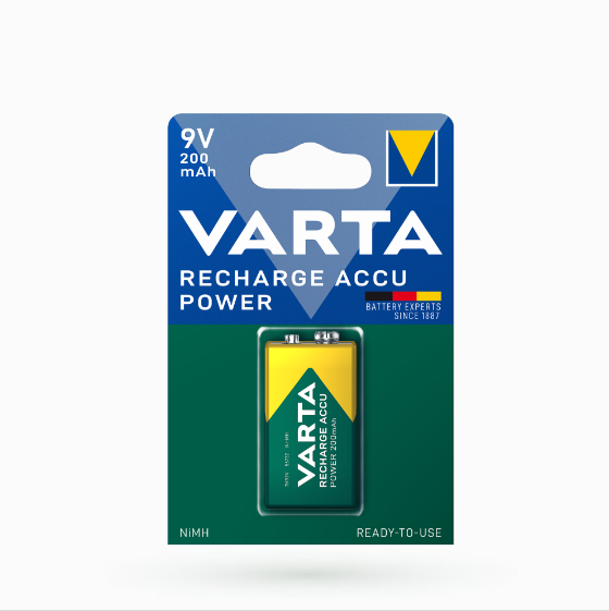 Акумулятор V9/HR06 200 mAh (бл-1шт) VARTA