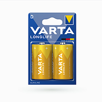 Батарейка щелочная D/LR20 (бл-2шт) VARTA Longlife Extra