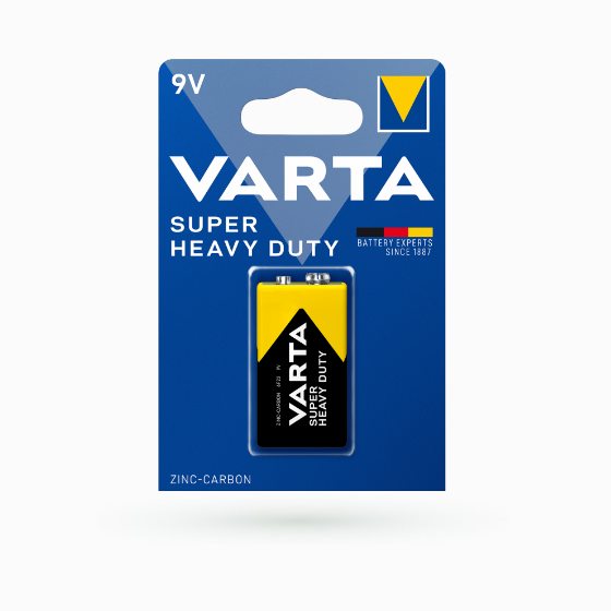 Батарейка сольова V9 (бл-1шт) VARTA Super Heavy Duty