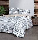 Комплект постільної білизни TM First Choice ранфорс 200*220 Homesko Bohem Blue