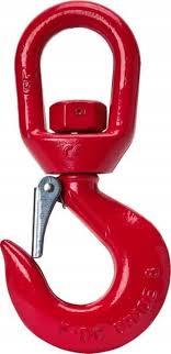 Гак червоний поворотний із замком, фото 1