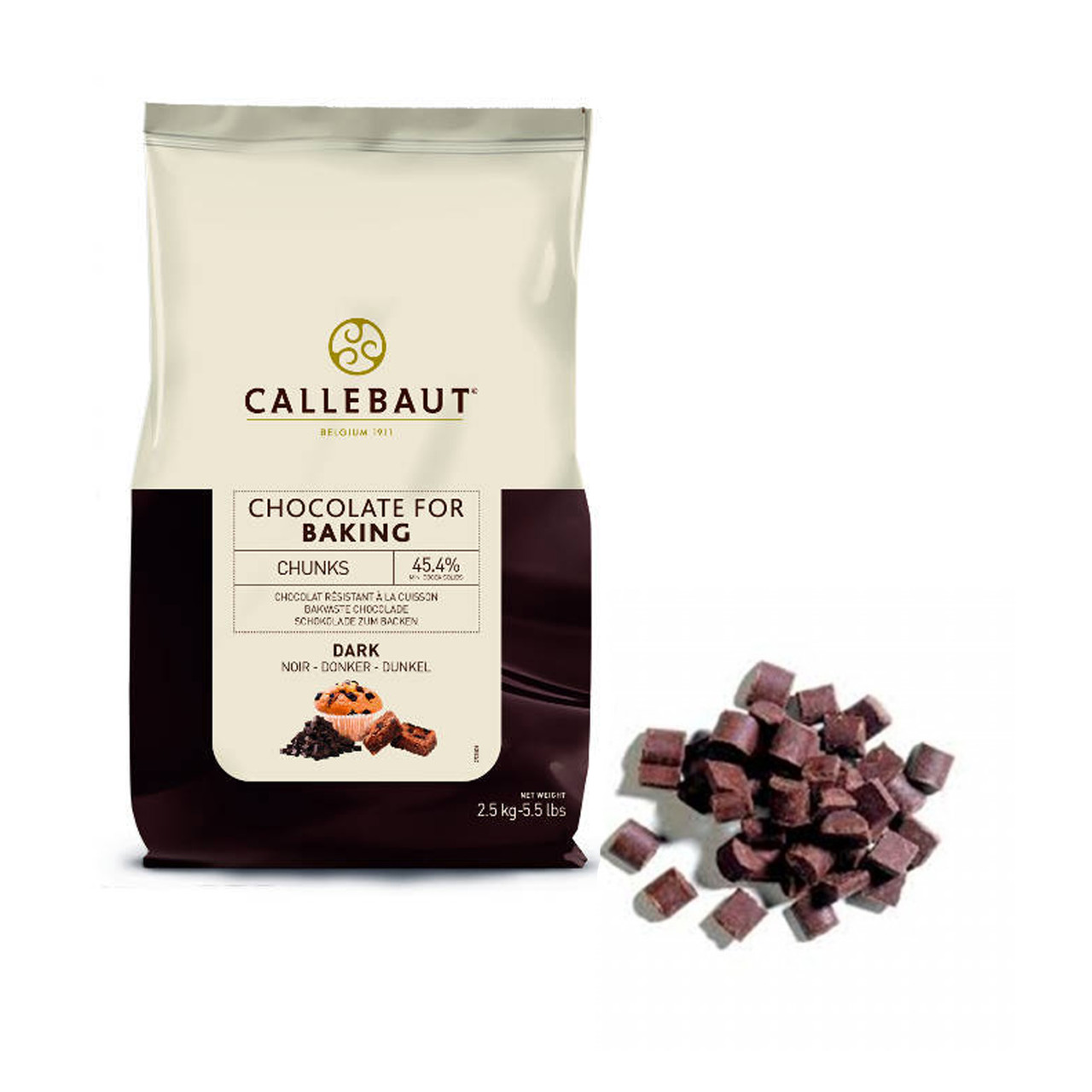 Термостабільний шоколад шматочками Callebaut  39,1% 100 грам