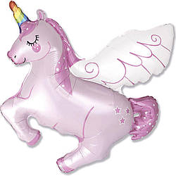 Гелієва фігура "Єдиноріг із крилами рожевий" Flexmetal