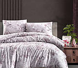 Комплект постільної білизни на резинці TM First Choice ранфорс 200*220 Homesko Ibiza Lilac