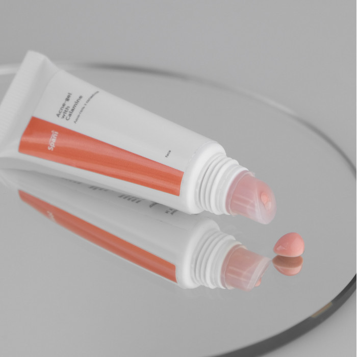 SOS анти-акне гель з каламіном для усунення висипів  SPANI Acne-gel with Сalamine