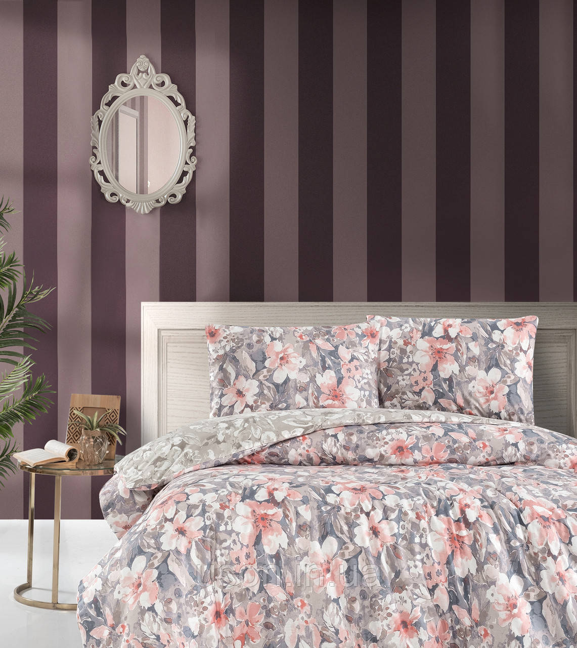 Комплект постільної білизни TM First Choice ранфорс 160*220 Homesko Jolly Ekru, фото 1