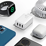 Мережевий зарядний пристрій Baseus Compact Charger 3U 17 W EU white (CCXJ020102), фото 6