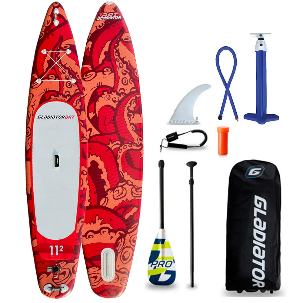 Сапборд Gladiator ART 11'2" x 30" OCTOPUS 2021 — надувна дошка для САП серфінгу, sup board