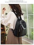 Рюкзак дівчина мистецтв шкіра Модний новий фасон Міський рюкзак стильна шкільна сумка дівчинка тільки опт, фото 3