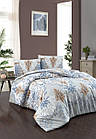 Комплект постільної білизни на резинці TM First Choice ранфорс 200*220 Homesko Lara Blue