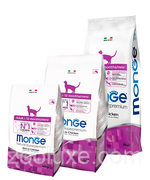 Monge Adult Rich in Chicken 400 г/Монж Едалт Курка 0,4 кг — корм для кішок