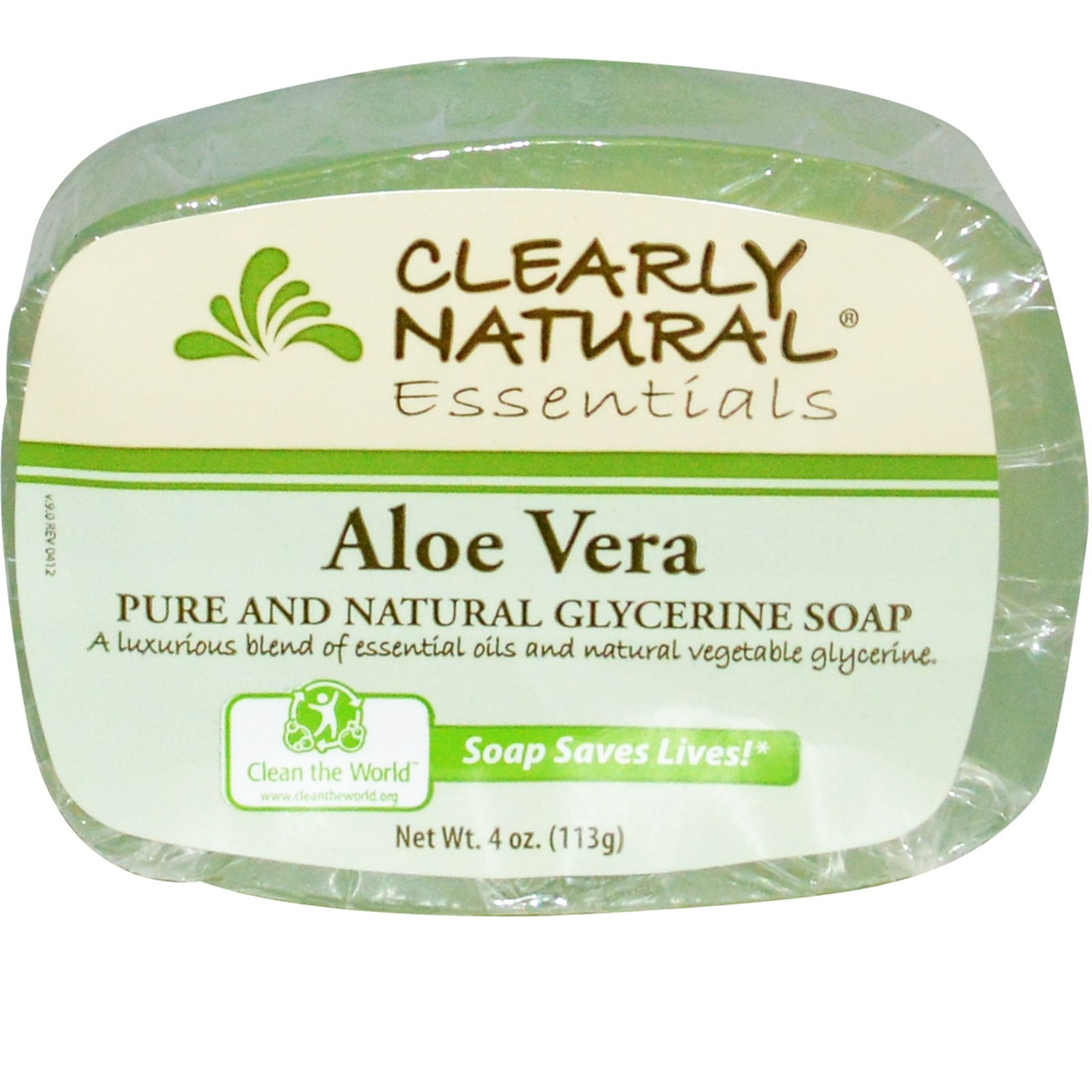 Натуральне гліцеринове мило, Алое вера, Clearly Natural, Essentials, 4 унції (113 г)