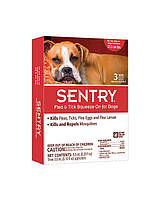 Sentry Капли на холку от блох, клещей и комаров для собак весом 15-30 кг, 3 мл 1 пипетка