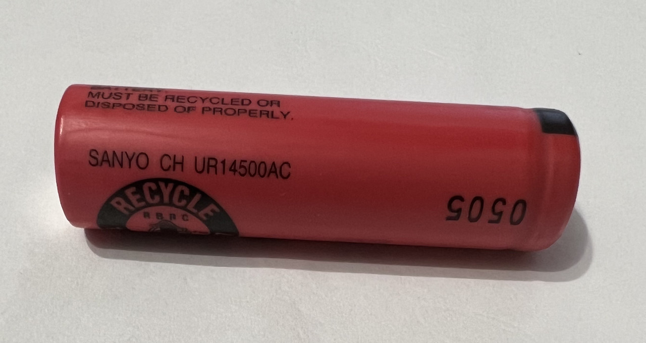 Аккумулятор Sanyo UR14500AC 3.7V 800mAh  1,5А