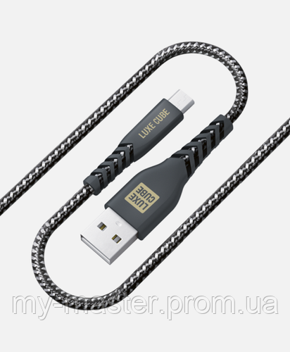 Кабель Luxe Cube USB to USB micro Kevlar 1,2м чорний