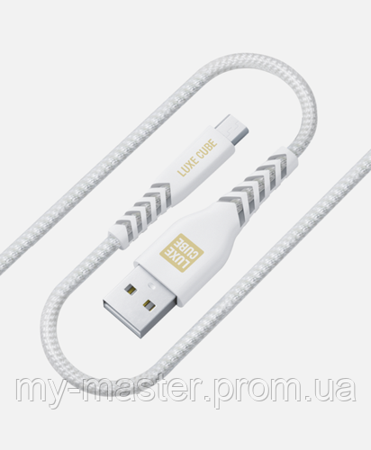 Кабель Luxe Cube USB to USB micro Kevlar 1,2 м білий