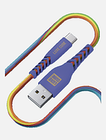 Кабель Luxe Cube USB to USBC Kevlar 1,2 m Rainbow Веселка