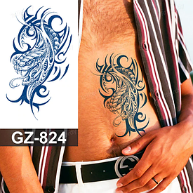 Juice Флеш тату. 18*11 см. Тимчасова, перекладна. Змії, Трайбл, GZ-824 (S)