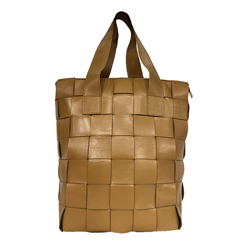 Сумка жіноча з натуральної шкіри італійська карамельна (Д/Ш/В) 27/16/36(см), фото 1