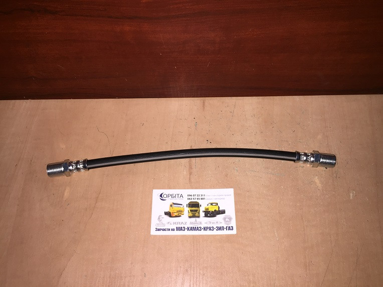 66-3506025 Шланг гальмівний ГАЗ 3307-09, ГАЗ 66 передній EPDM (ЄВРО обтискання, L = 310 мм, ш-ш) (RIDER), фото 1