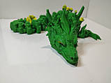 45 см. Рухома іграшка трав'яний дракон. (Різні кольори). 3D-друк безпечним органічним пластиком. Ручне офарбовування, фото 2