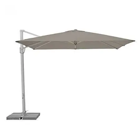 Сонцезахисний садовий зонт Sunflex (Швейцарія) 300х300, для тераси, ресторану, готелю. Світло-сірий, фото 1