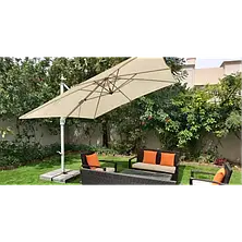 Сонцезахисний садовий зонт Sunflex (Швейцарія) 300х300, для тераси, ресторану, готелю. Темно-сірий, фото 3