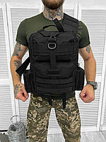 Тактический однолямочный рюкзак барсетка 15 л городской Сумка слинг Tactical с системой M.O.L.L.E Black