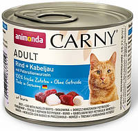 Влажный корм для кошек с говядиной, треской и корнем петрушки Animonda Carny Adult 200 г